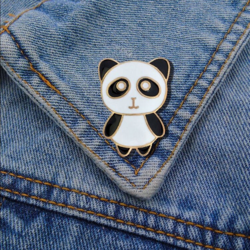 Panda brooch pin